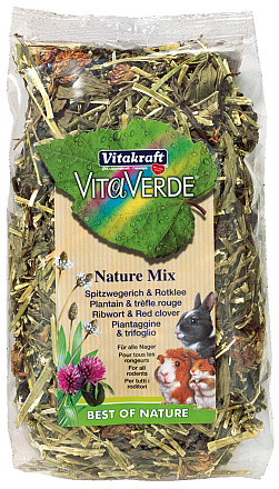 Vitakraft Vita Verde Nature Mix smalle weegbree/rode klaver 70 gr