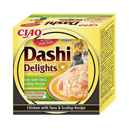 Inaba Dashi Delights Chicken with Tuna & Scallop 70 gr