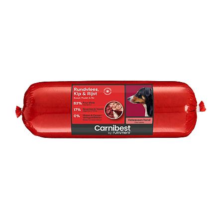 Carnibest Hondenvoer Rundvlees, Kip & Rijst <br>1 kg