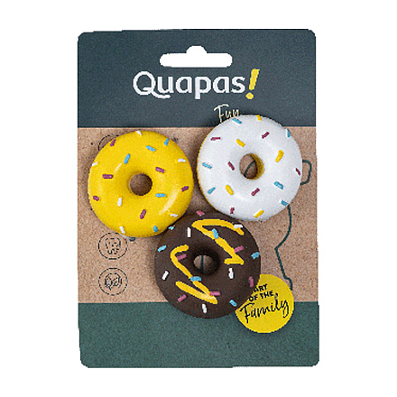 Quapas! Hondenspeelgoed Fun Donut Set 3 st