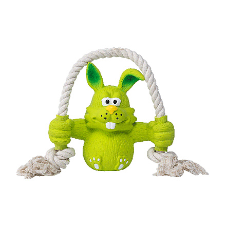 Quapas! Hondenspeelgoed Fun Rabbit with Rope