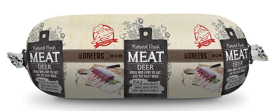 Natural Fresh MEAT hondenworst deer <br>600 gr